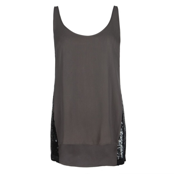 ALLSAINTS Madison Sequin Vest Sleeveless Tank Top - Picture 3 of 8